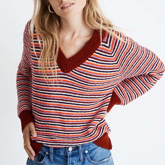 New Madewell Arden V-Neck Crop Pullover Sweater S - Picture 1 of 9
